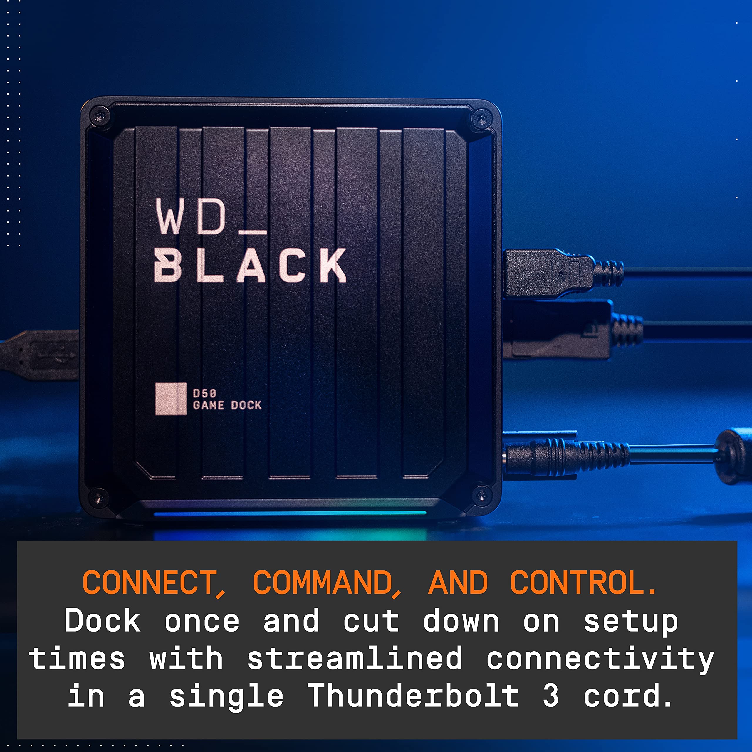WD_Black 2TB D50 Game Dock NVMe SSD Solid State Drive, RGB with